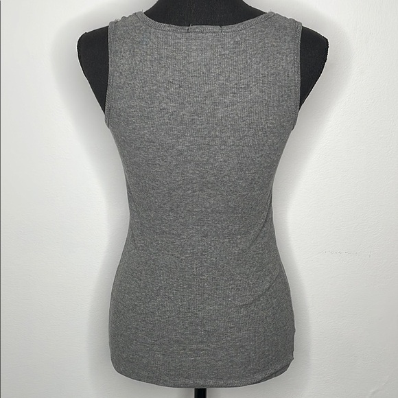 GRUMPY & GORGEOUS Gray Sleeveless Top with Pink and Black Accents - Picture 3 of 8
